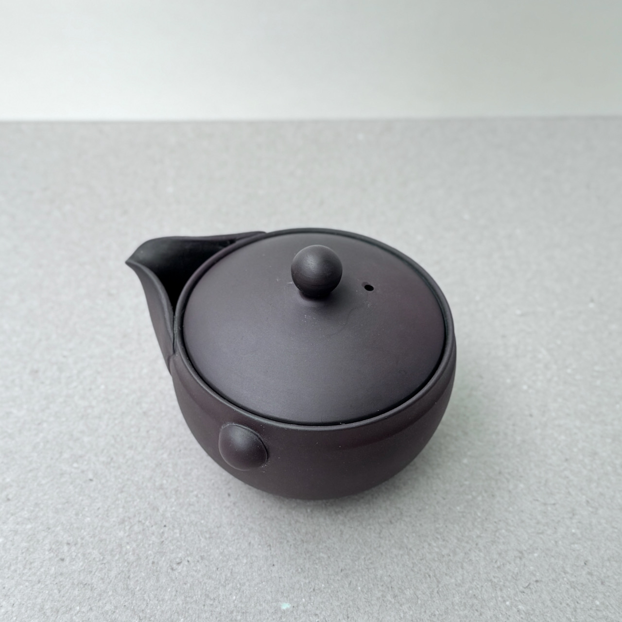 常滑燒＿高資陶苑＿日式宝瓶茶壺＿紫泥