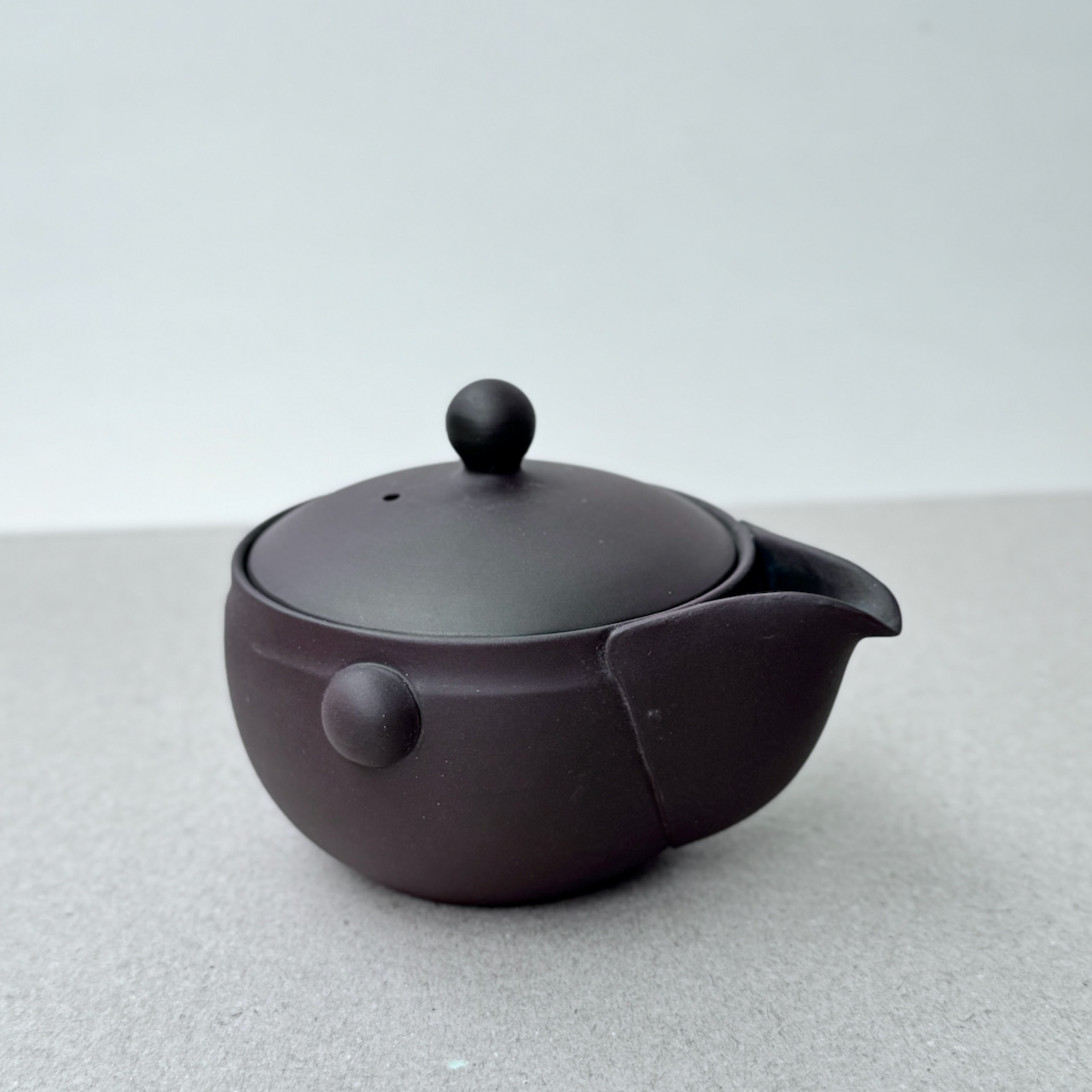 常滑燒＿高資陶苑＿日式宝瓶茶壺＿紫泥