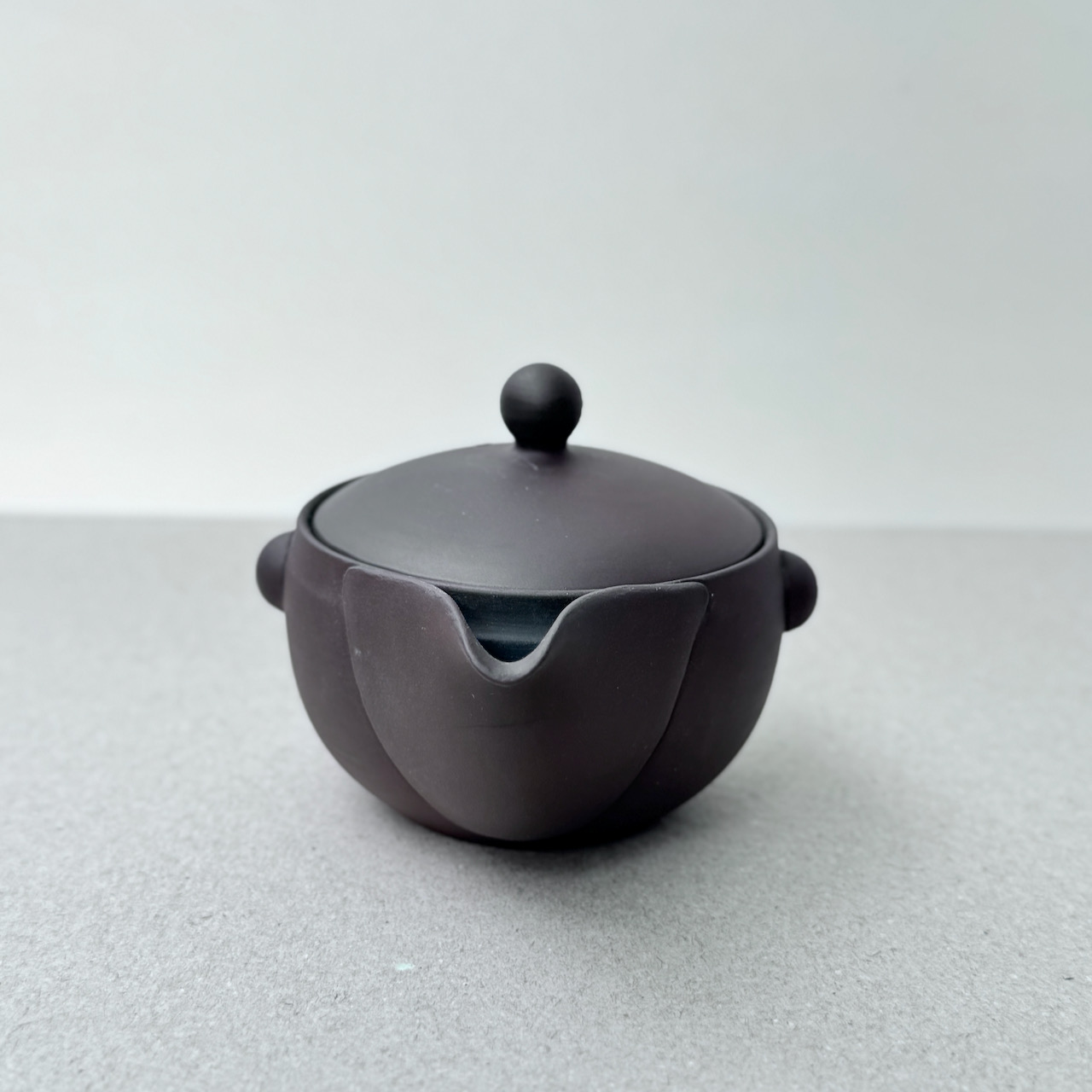 常滑燒＿高資陶苑＿日式宝瓶茶壺＿紫泥