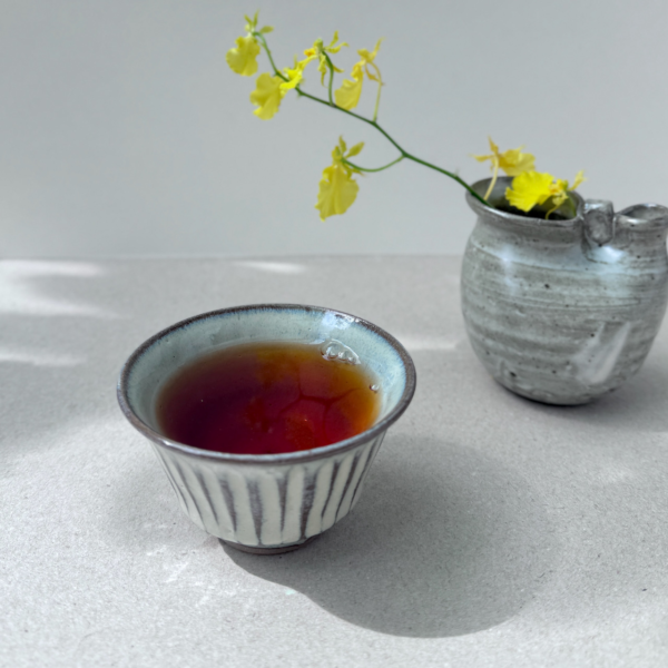 丹波燒＿陶芳窯＿茶杯＿鎬紋