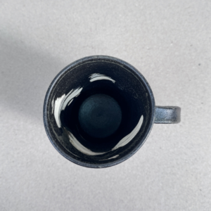 丹波燒＿信水窯＿刷毛目＿馬克杯＿黑＿大