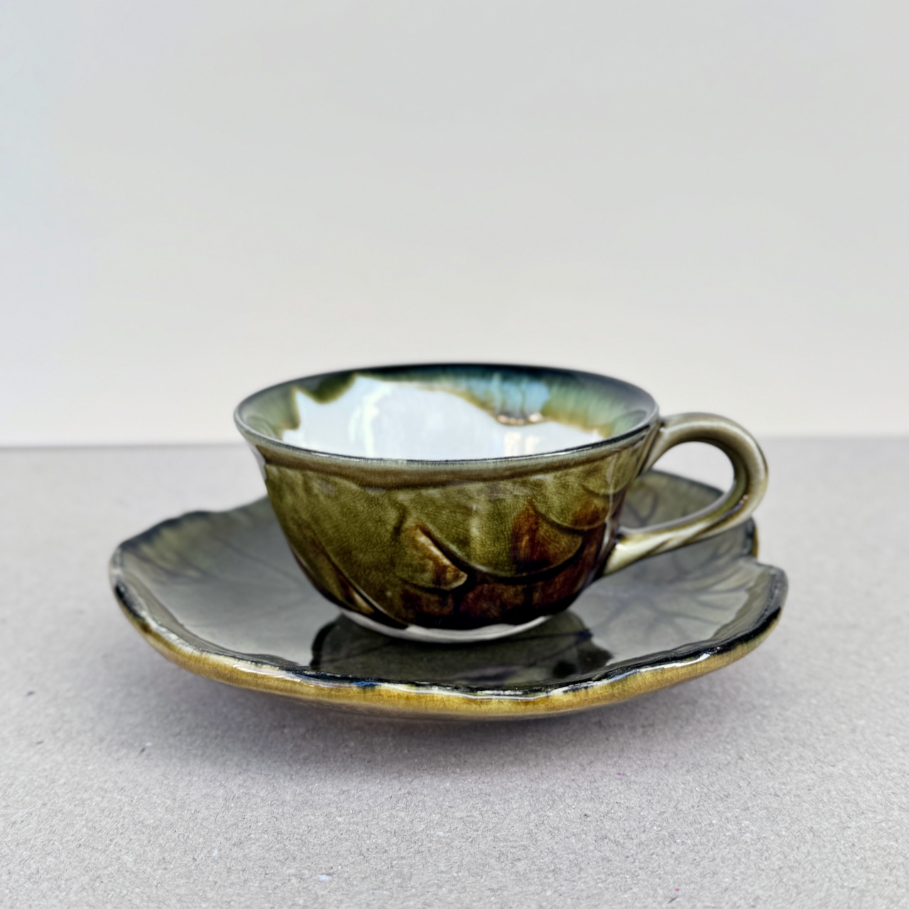 常滑燒＿綠釉咖啡杯