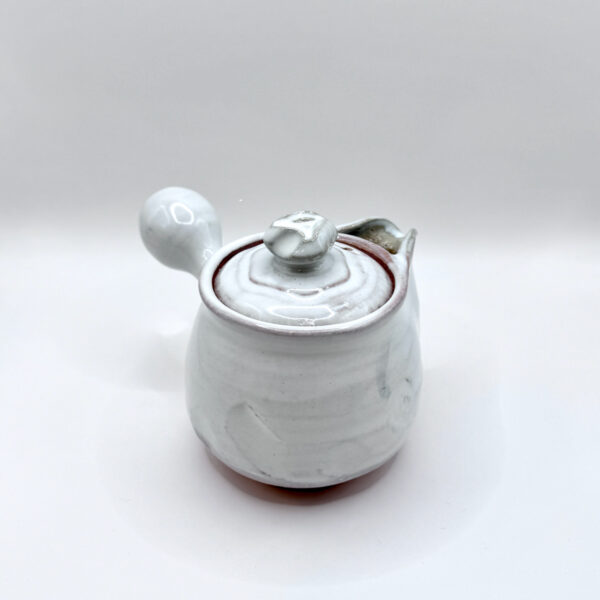 萩燒＿白釉 橫手急須 茶壺＿萩華山窯