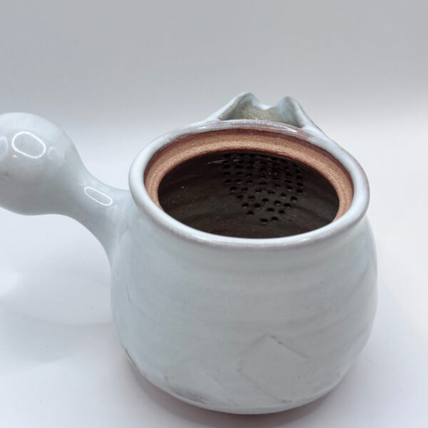 萩燒＿白釉 橫手急須 茶壺＿萩華山窯