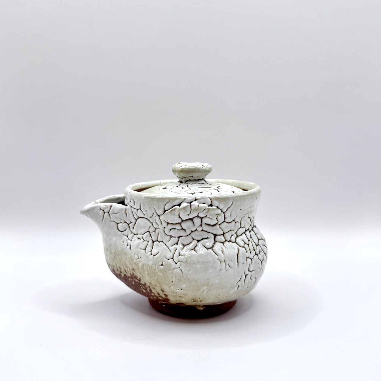 萩燒＿白萩釉 宝瓶 茶壺＿椋原佳俊