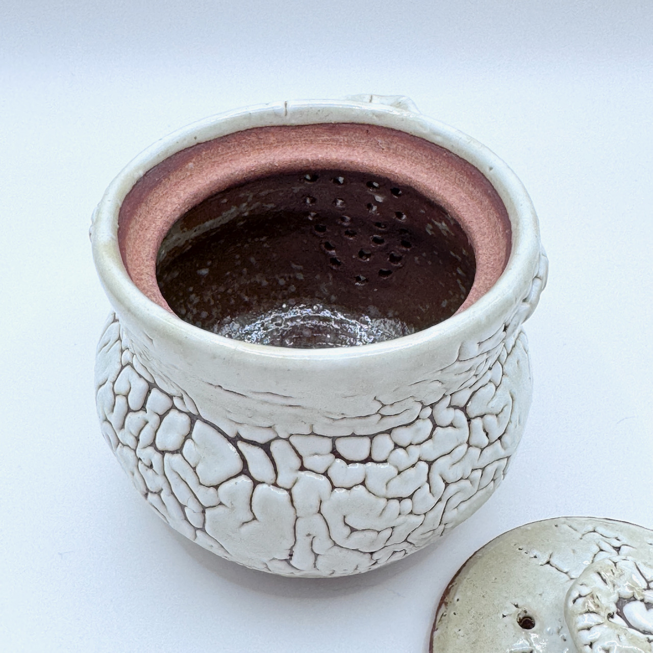 萩燒＿白萩釉 宝瓶 茶壺＿椋原佳俊