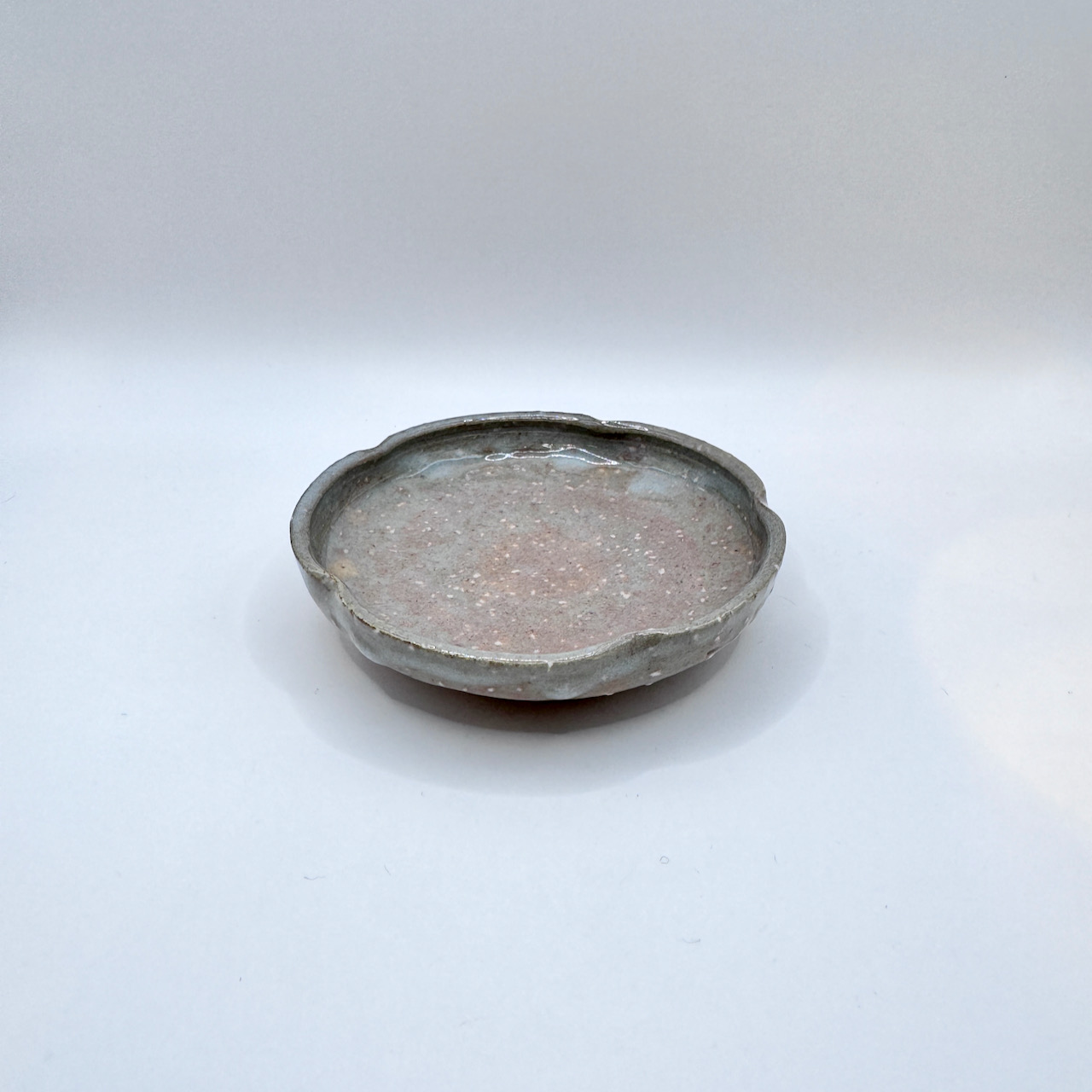 萩燒＿花形 小盤 ＿波多野 指月窯