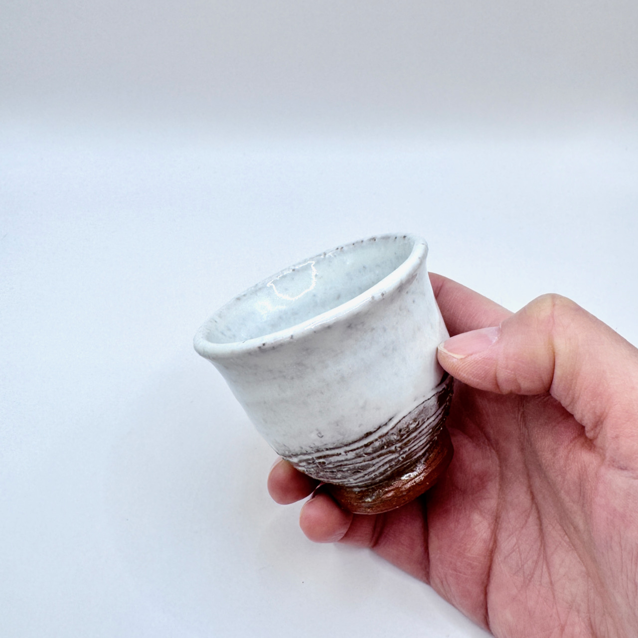 萩燒＿白釉 茶杯＿國輔窯