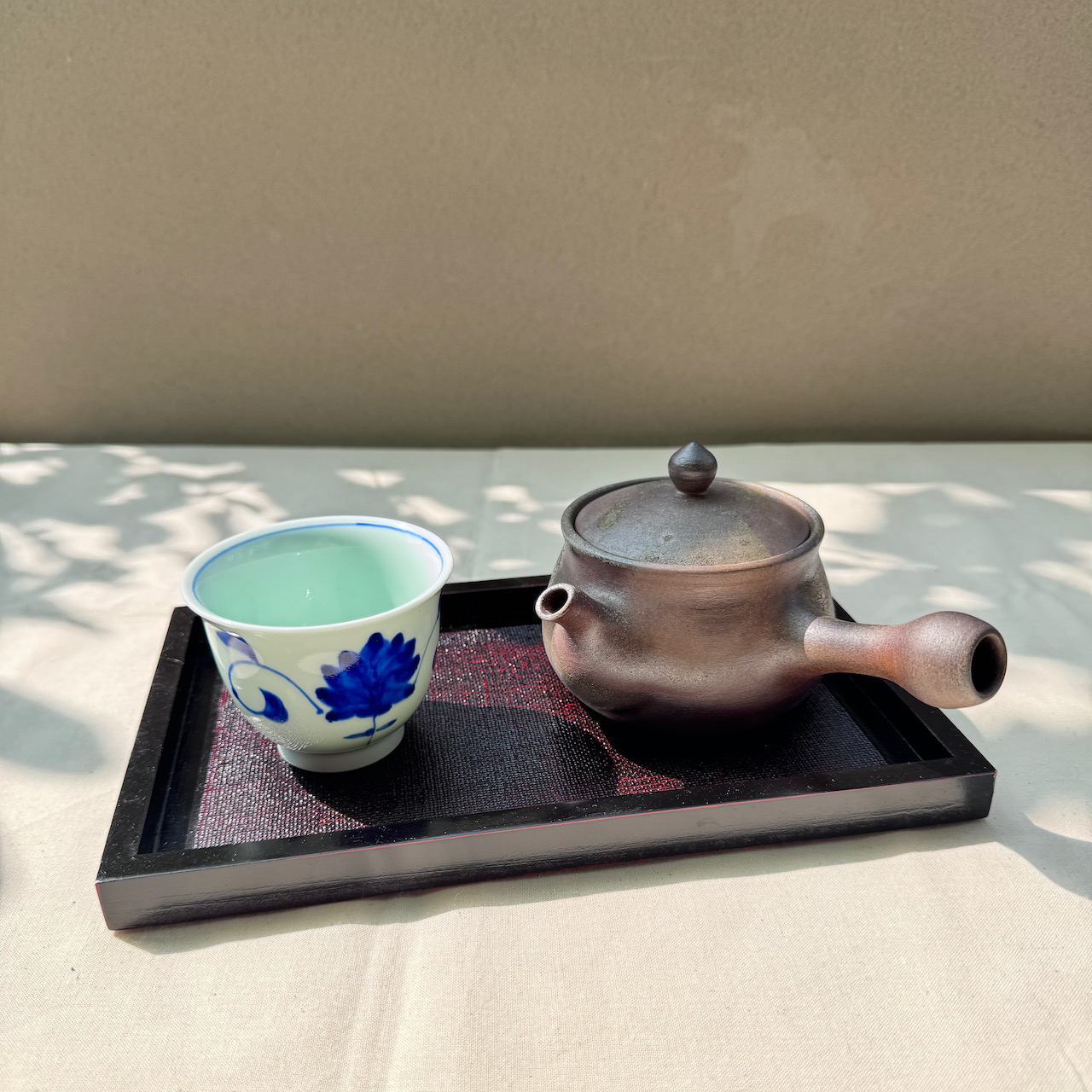 有田燒＿染付花絵 反煎茶杯＿其泉窯