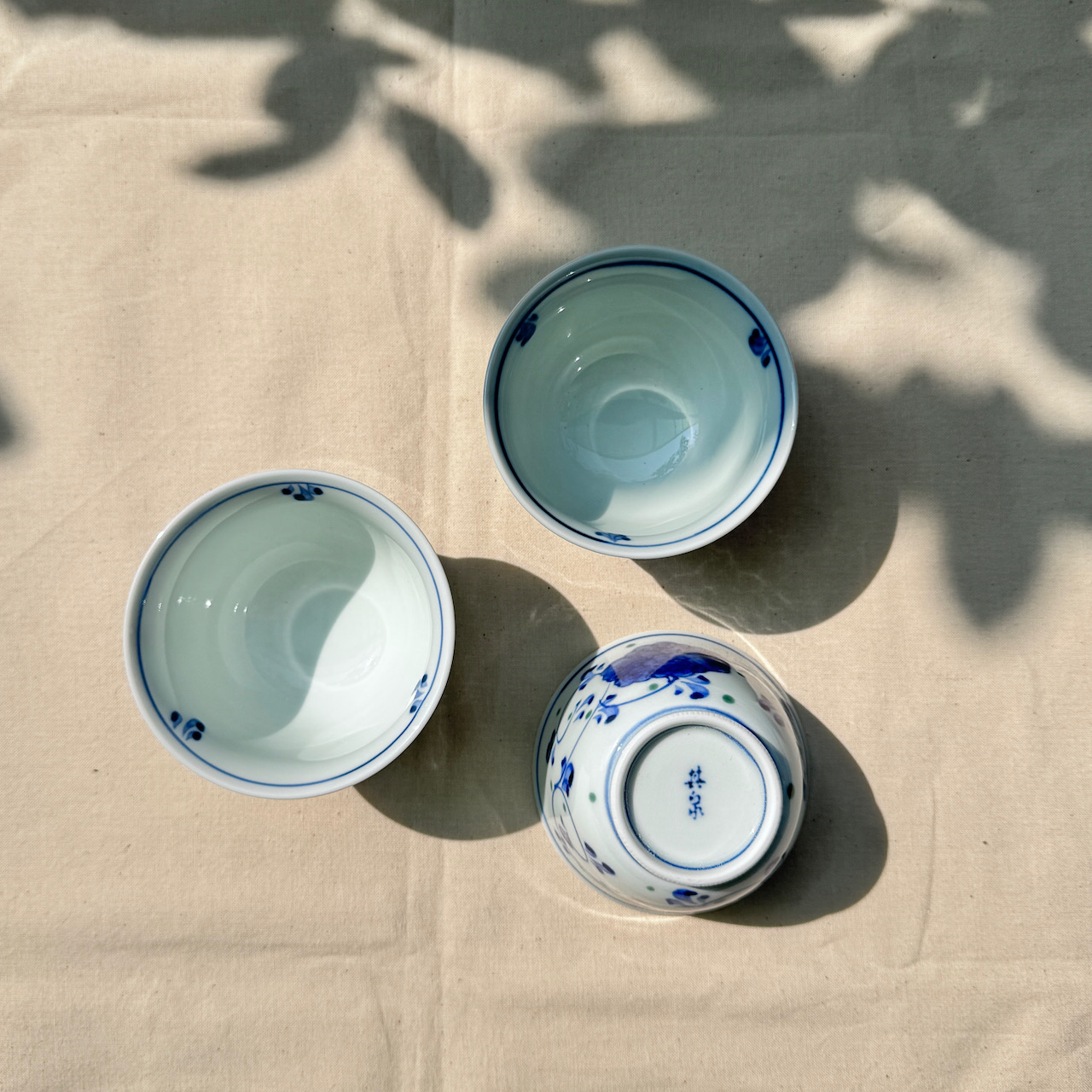 有田燒＿花唐草 青花瓷 茶杯＿其泉窯