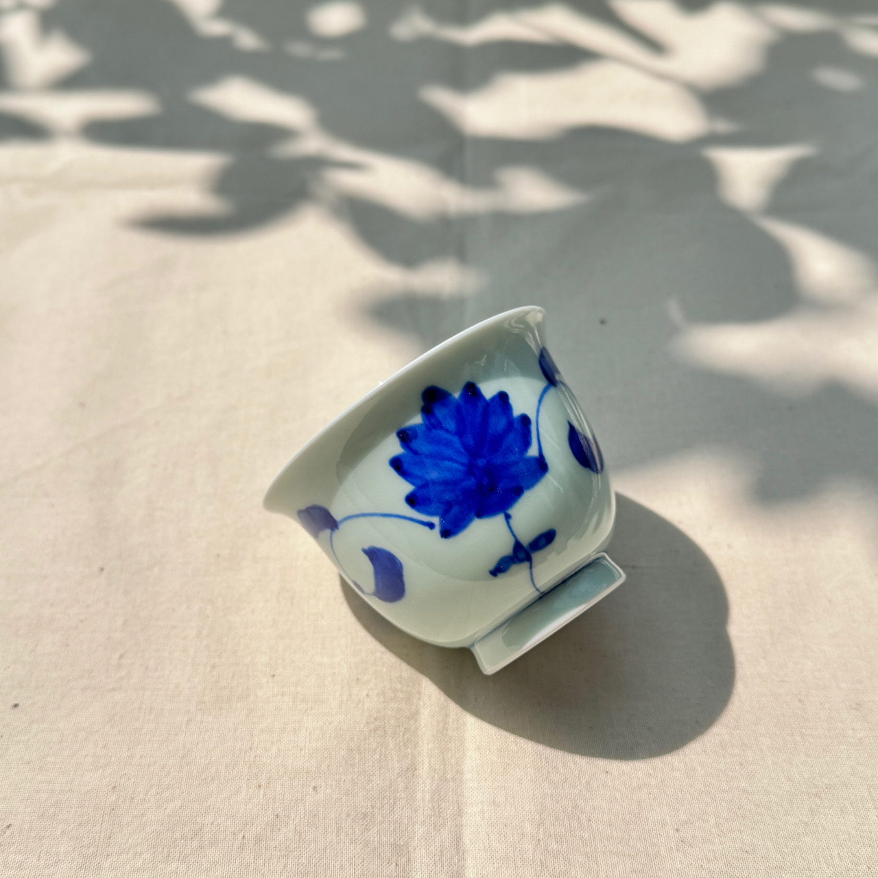 有田燒＿染付花絵 反煎茶杯＿其泉窯