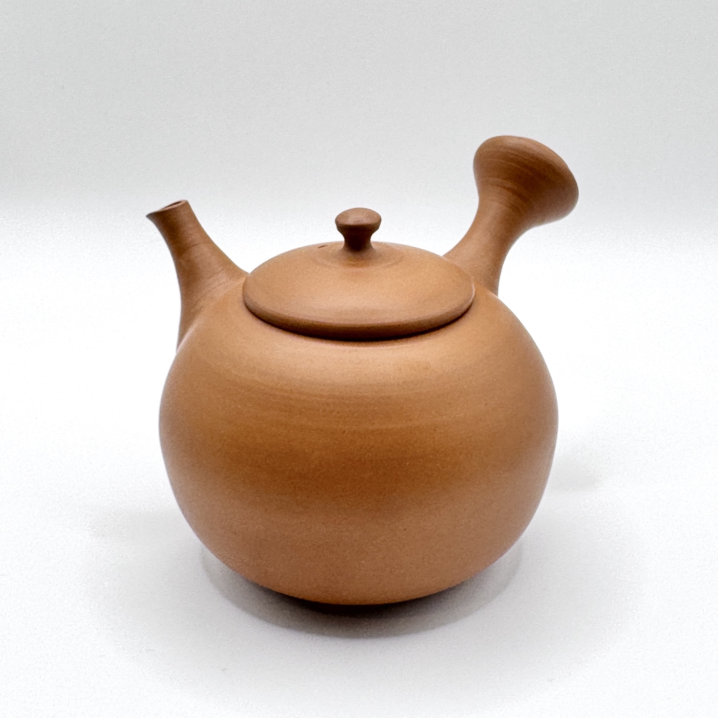 常滑燒＿本朱泥＿左手急須茶壺＿＿義翠窯