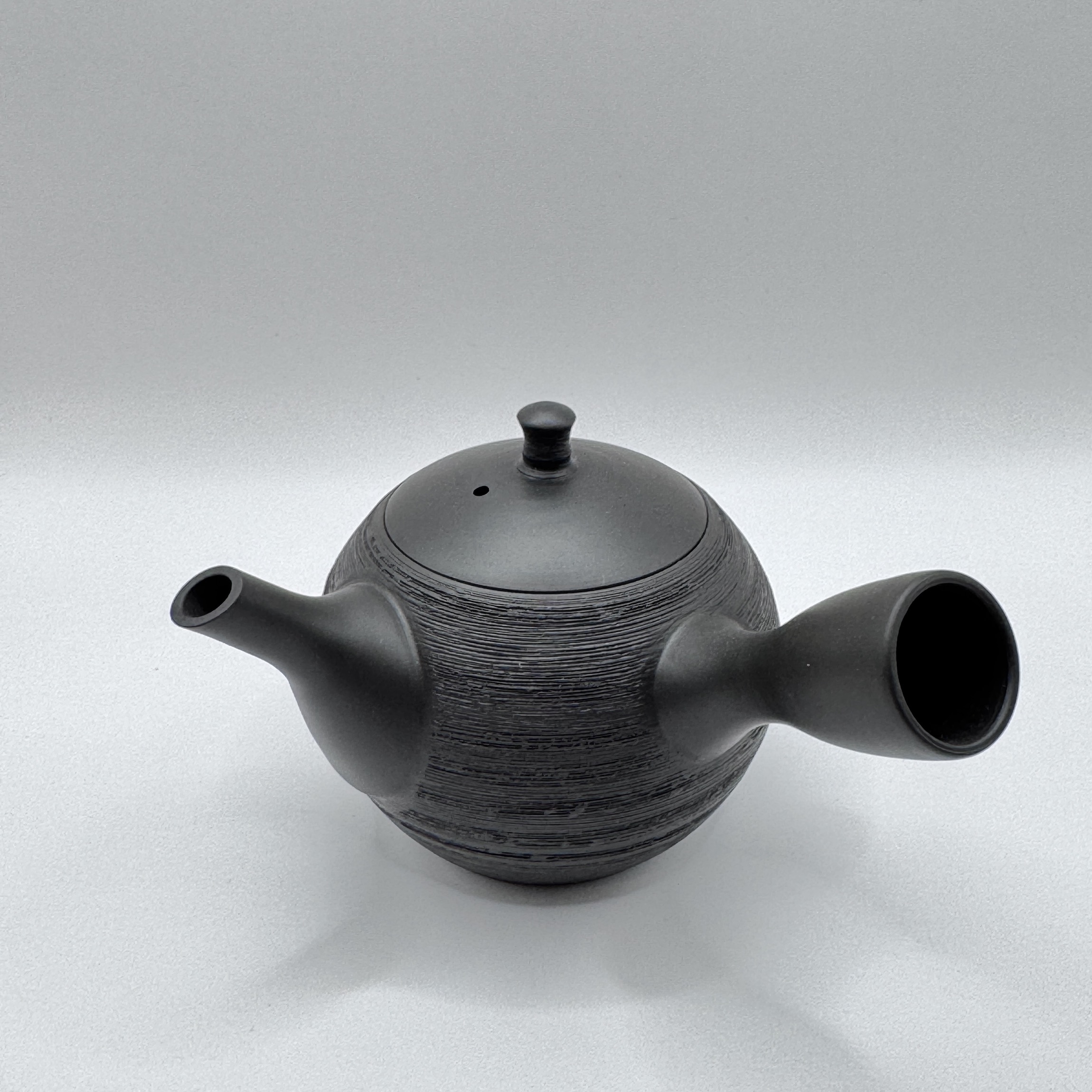 常滑燒＿北龍窯＿黑泥窯變＿橫手急須
