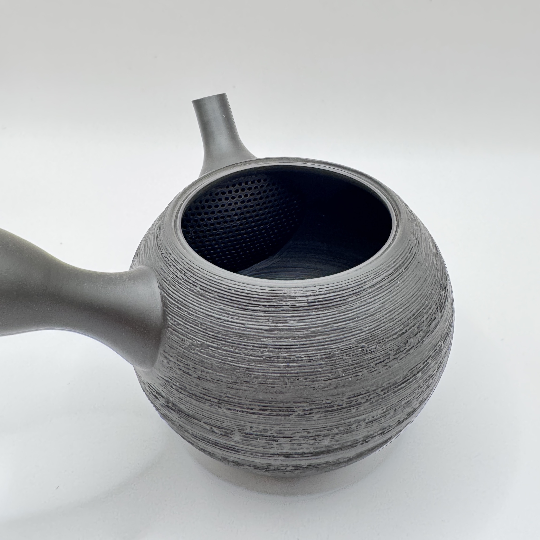 常滑燒＿北龍窯＿黑泥窯變＿橫手急須