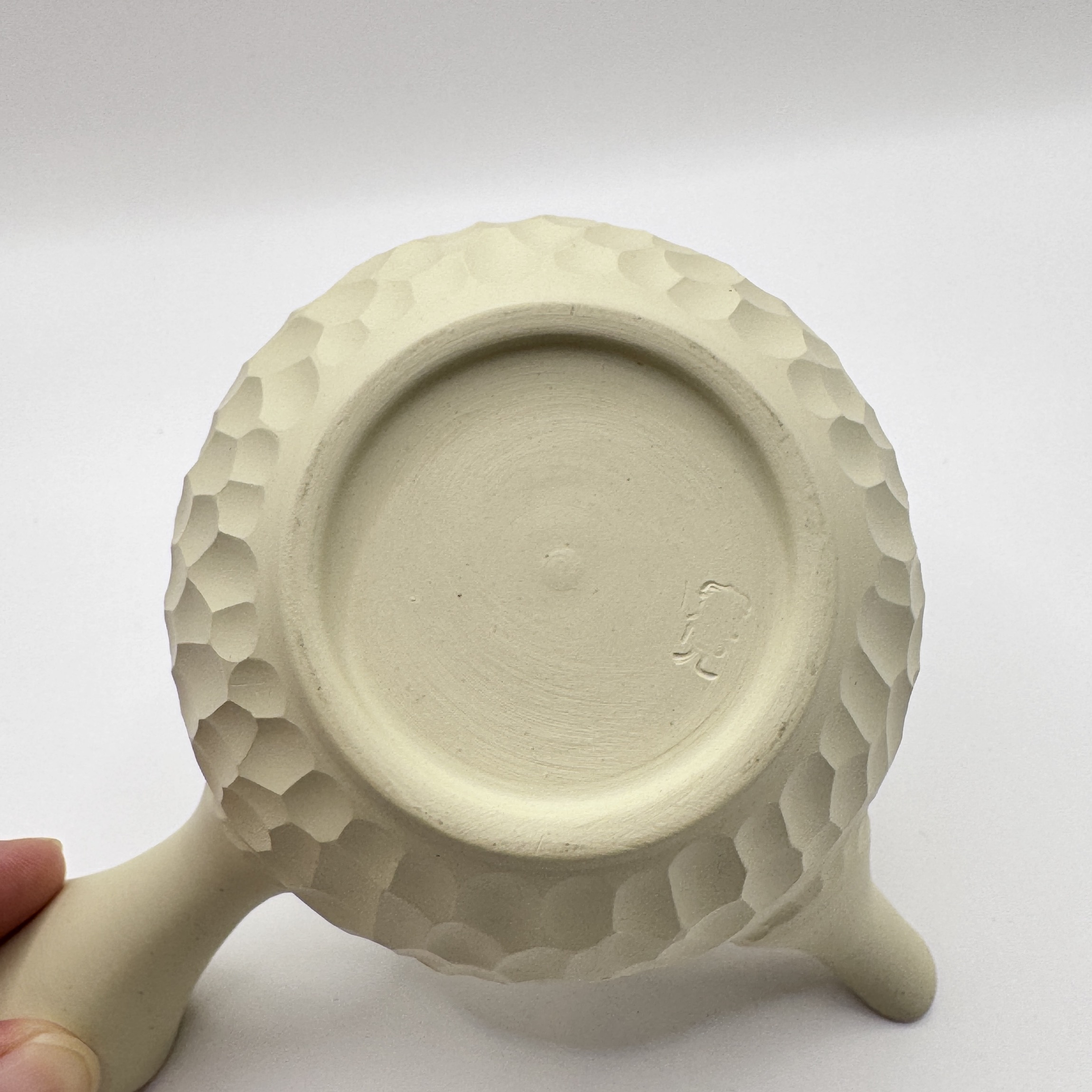 常滑燒＿憲兒陶苑＿白泥手刻急須
