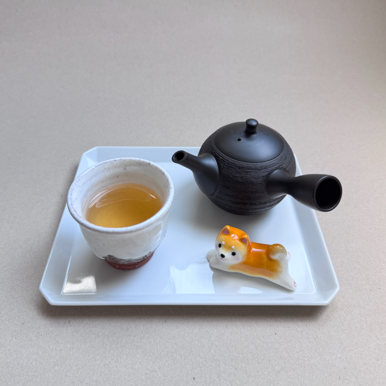 常滑燒＿北龍窯＿黑泥窯變＿橫手急須