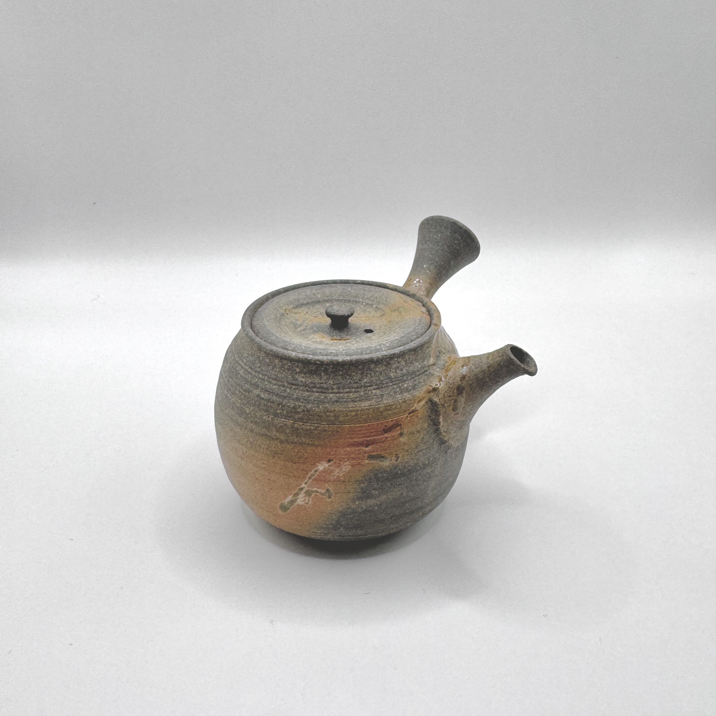 IMG_6134 常滑燒_義翠窯_藻掛燒締_橫手小急須茶壺